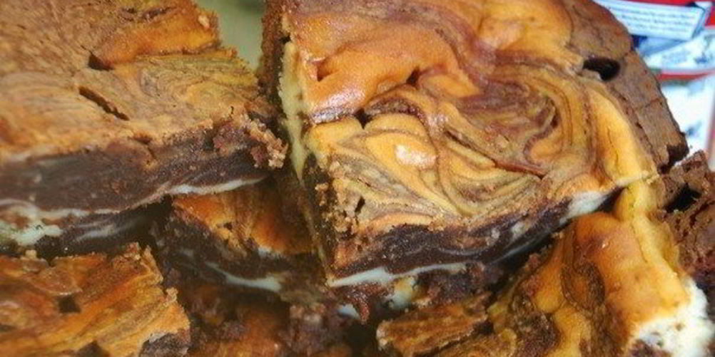 Как приготовить мраморные брауни со сливочным сыром