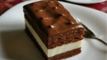 Рецепт очень вкусного пирожного Киндер милк слайс