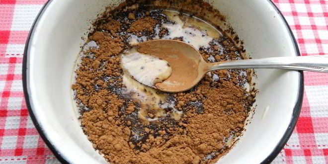 Рецепт пирожного брауни с мятой и творожной прослойкой