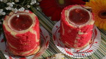 Рецепт Пирожного Клубничный рассвет