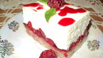 Рецепт Пирожного Малина на снегу