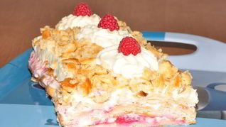 Рецепт Пирожных Нежность с малиной