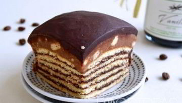 Рецепт Шоколадна-бисквитного пирожного