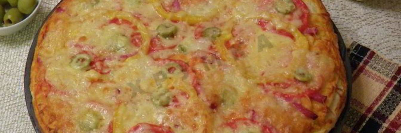 Рецепт Американской пиццы на толстом тесте