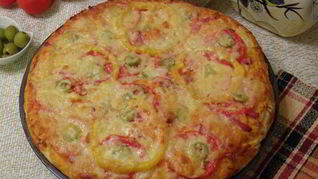 Рецепт Американской пиццы на толстом тесте