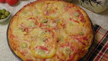 Рецепт Американской пиццы на толстом тесте