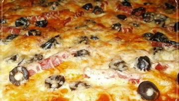 Рецепт Домашней пиццы Пепперони на дрожжевом тесте