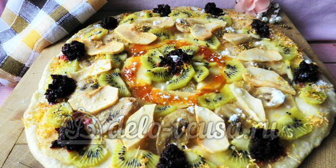 Рецепт фруктовой пиццы