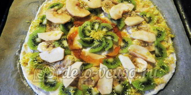Рецепт фруктовой пиццы