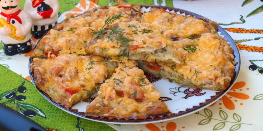 Как приготовить кабачковую пиццу с куриным филе и помидорами