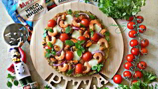 Рецепт пиццы с морепродуктами