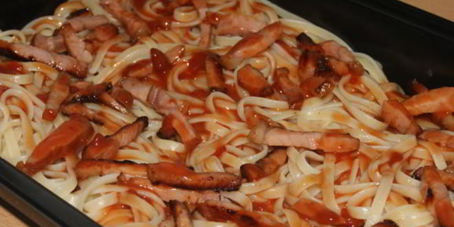 Рецепт пасты-пиццы в духовке аппетитная