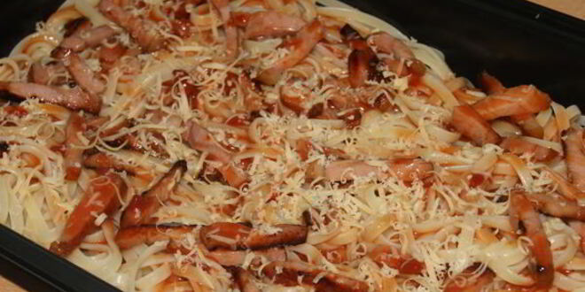 Рецепт пасты-пиццы в духовке аппетитная