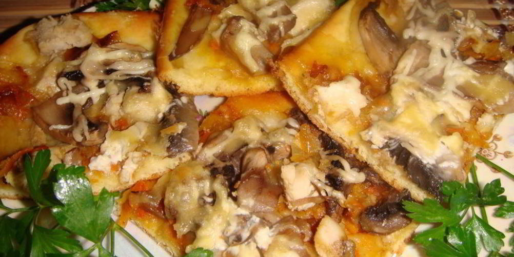 Как приготовить пиццу грибную