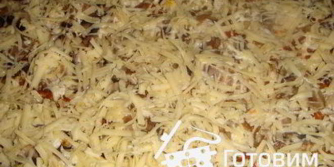 Рецепт пиццы грибной