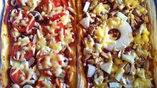 Рецепт Пиццы из слоеного теста