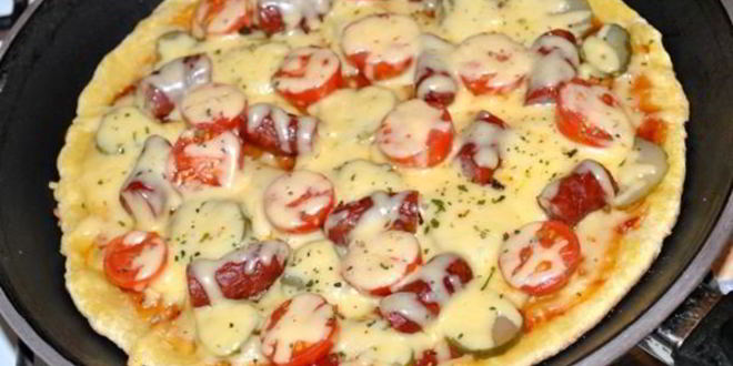 Рецепт пиццы на сковороде