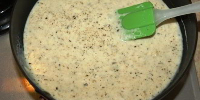 Рецепт пиццы с белым соусом и шампиньонами