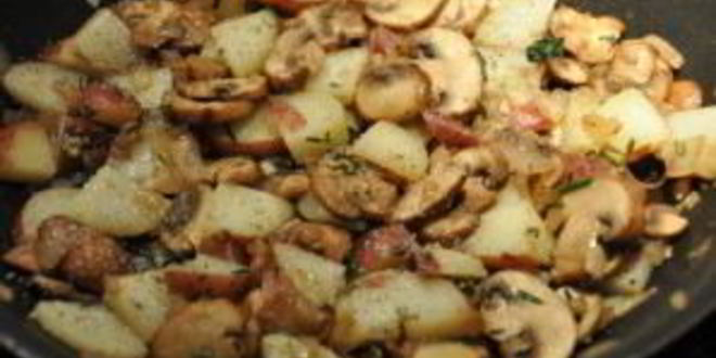 Рецепт пиццы с картошкой и грибами