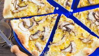 Рецепт Пиццы с шампиньонами и сыром