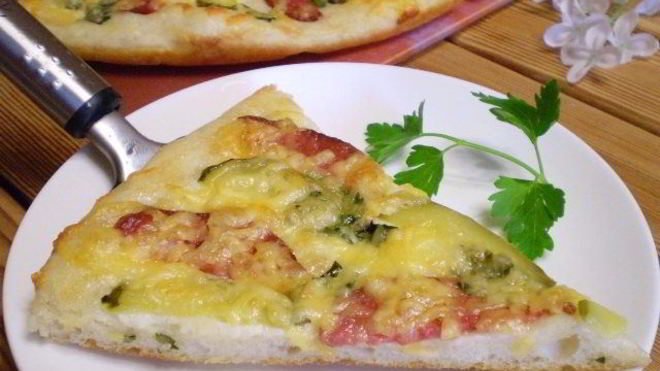 Рецепт Пиццы с солеными огурцами