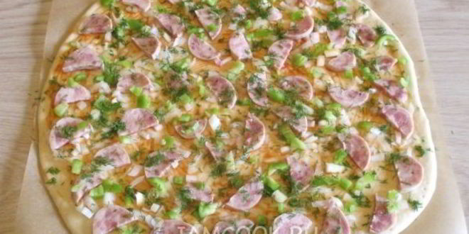 Рецепт пиццы с сыром сулугуни