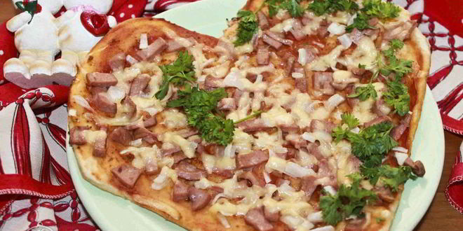 Рецепт пиццы в форме сердца