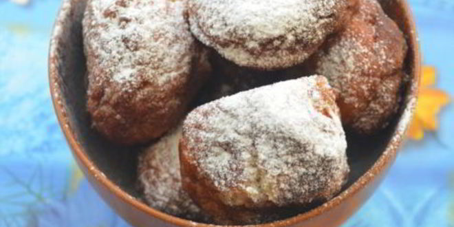 Рецепт творожных пончиков с малиной