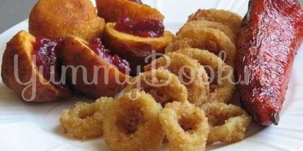 Как приготовить тыквенные пончики с кольцами кальмаров