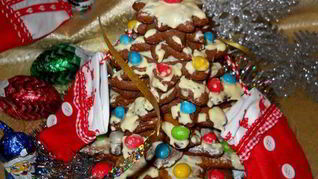 Рецепт Пряничной елочки Яркие огни