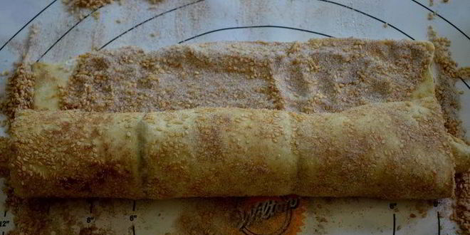 Рецепт рулетиков с золотистым кунжутом