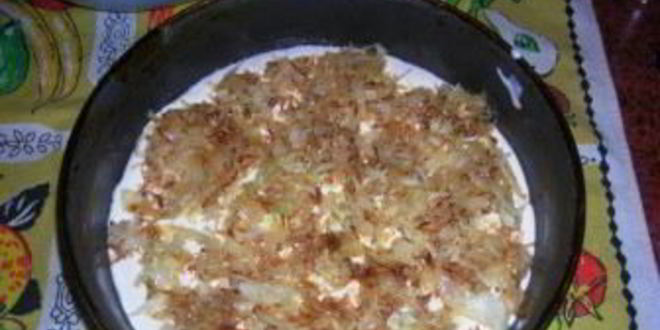 Рецепт шарлотки с капустой на кефире