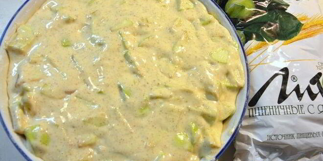 Рецепт шарлотки с отрубями