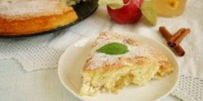 Рецепт шарлотки со сгущенкой и яблоками