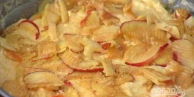 Рецепт яблочной шарлотки на сидре