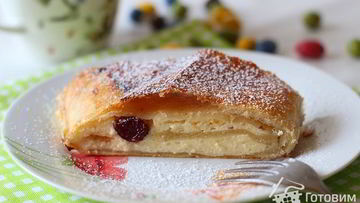 Рецепт Австрийского штруделя с творожной начинкой