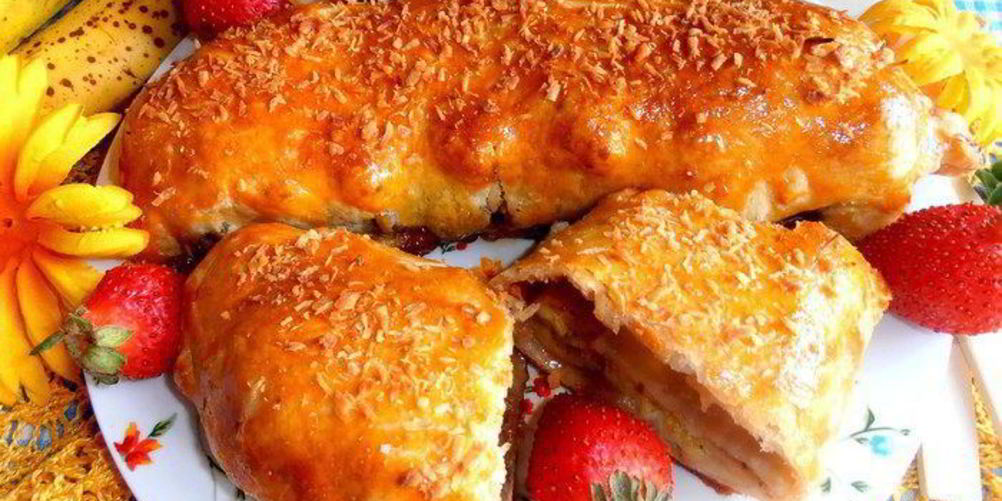 Как приготовить бананового штруделя в мармеладной карамели