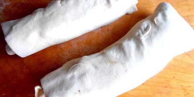 Рецепт бананового штруделя в мармеладной карамели