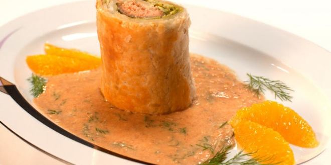 Рецепт штруделя с горбушей и нутовой пастой