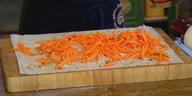 Рецепт штруделя с тыквой, изюмом и вяленой вишней