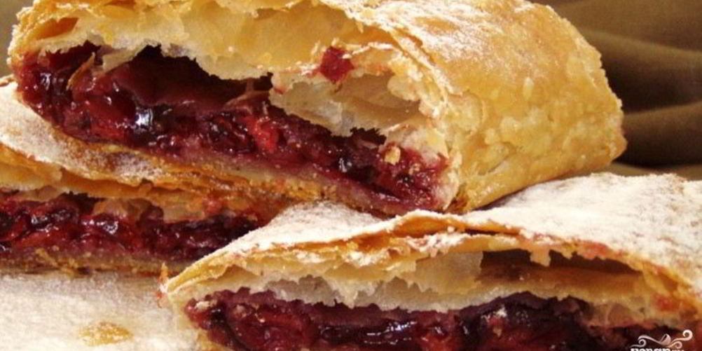 Как приготовить штруделя с вишней из теста фило