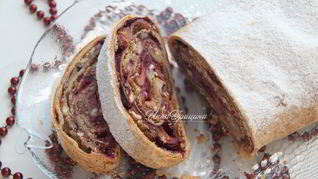 Рецепт Яблочно-вишневого штрудель