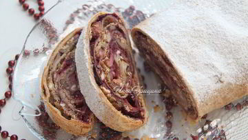 Рецепт Яблочно-вишневого штрудель