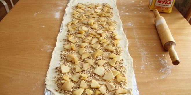 Рецепт яблочно-вишневого штрудель