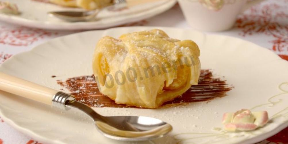 Как приготовить слойки с мандаринами и шоколадом из слоеного теста