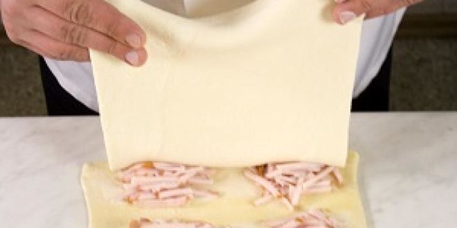 Рецепт слоек с ветчиной