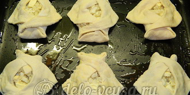 Рецепт слоек с яйцом и рисом