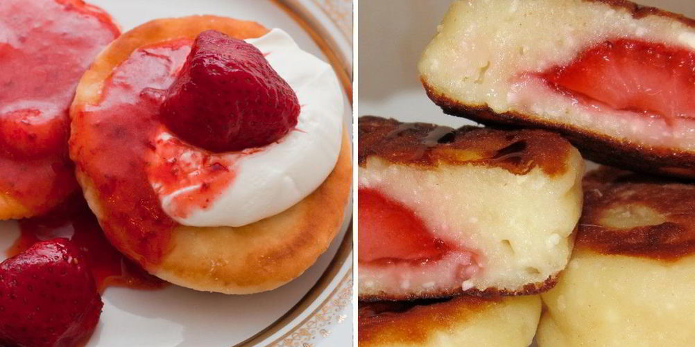 Как приготовить сырники с клубникой