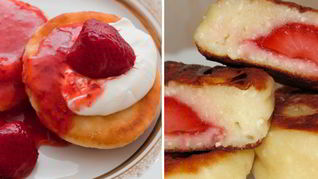 Рецепт Сырников с клубникой