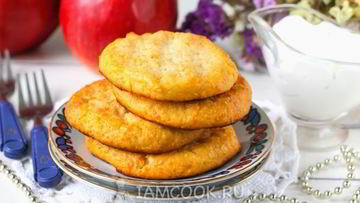 Рецепт Сырников с яблоками в духовке